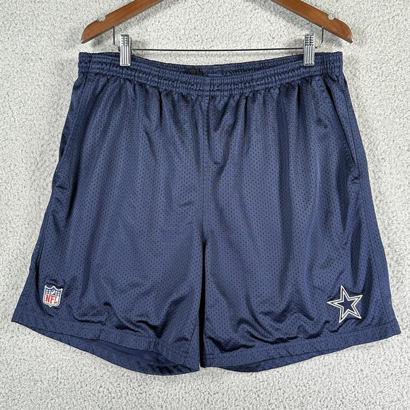Reebok Other - Vintage Reebok Mens XL Distressed‎ Dallas Cowboys Football Mesh Shorts Blue